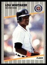 1989 Fleer Lou Whitaker Detroit Tigers #151