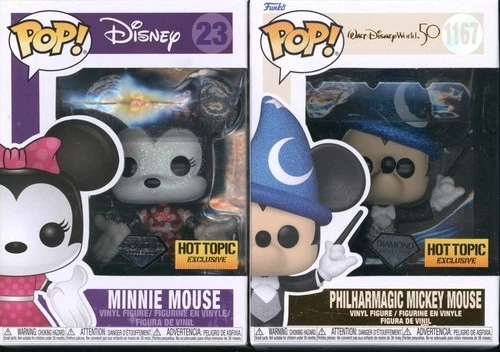 DR L16 Funko Pop! LOT (2) Exclusive Minnie 23 + Philharmonic Mickey Mouse 1167