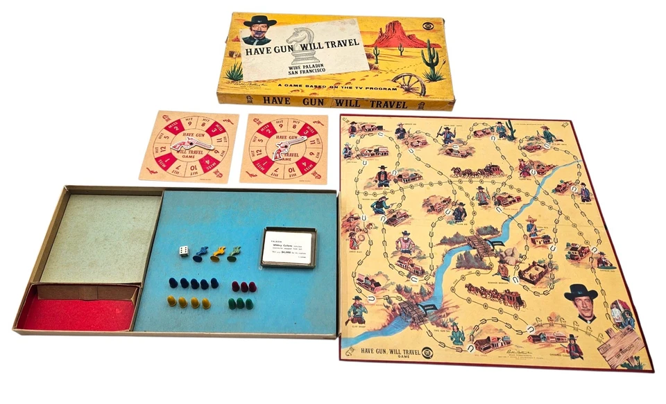 Have Gun Will Travel Parker Brothers 1959 CBS TV Board Game - Image 2 of 4