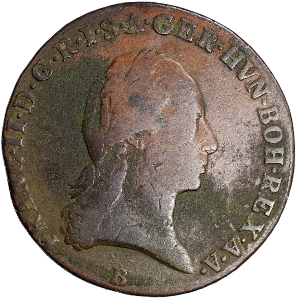 Moneda 3 Kreizer Sacro Imperio Romano Germánico. 1800 (KM#2115,3 F/VF) Foto 2 de 3