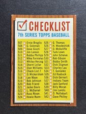1962 Topps 6th Series Checklist 441 Unmarked Small Print Variation  Centered D5