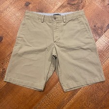 Banana Republic Shorts Men 32 Tan Khaki Chino Cotton Flat Front