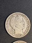 Item #1524 Barber Halves Set- 1905-S, 1906-D, 1907-D, 1908-D
