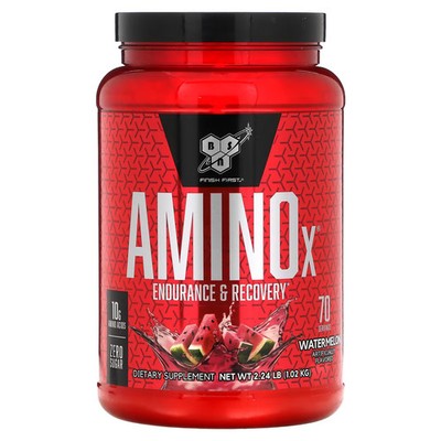 2 X BSN, AminoX, Endurance & Recovery, Watermelon, 2.24 lb (1.02 kg)-Worldwide