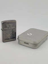 Vintage Rare Unfired 2002 Zippo The Wall Vietnam Remembered 1982 - 2002 Lighter