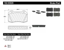 Centric Parts 102.05920 Disc Brake Pad-C-TEK Metallic Brake Pads Front Rear