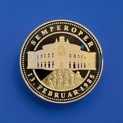 Münze 40 Jahre DDR • Die Semperoper • Silber Veredelt  - Bild 1 von 3