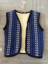 Bonjour kids reversible blue and white floral vest