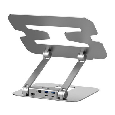Rapoo Laptop Ständer Höhenverstellbar mit 5in1 USB-C Hub HDMI LAN für Notebook