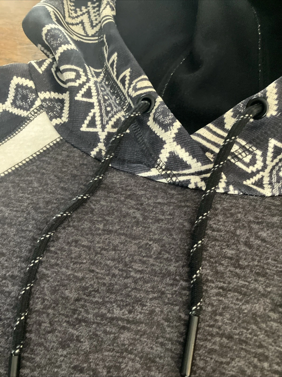 OFF WHITE Burton WB Heron Pullover Dryride Felpa con Cappuccio Blu Grigio Crema Taglia LG