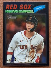 2026 Topps Heritage Kristian Campbell #367 Chrome Black Refractors /77