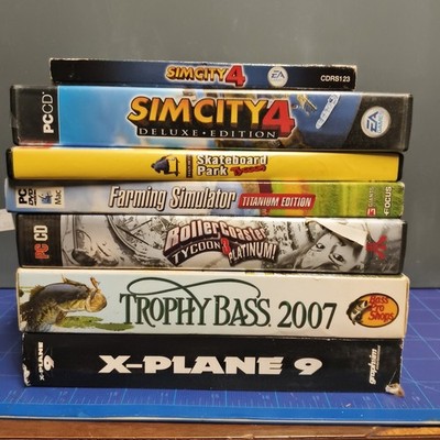 Lot 7 PC Game Lot Sim City Roller Coaster & Skatepark Tycoon  X Plane Farming Si
