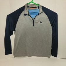 New England Patriots NFL Cutter & Buck CBUK 1/2 Zip Pullover XL Lightwight Soft