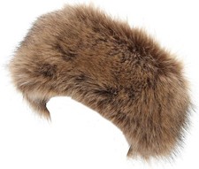 Faux Fur Headband with Stretch Women's Winter Earwarmer Earmuff