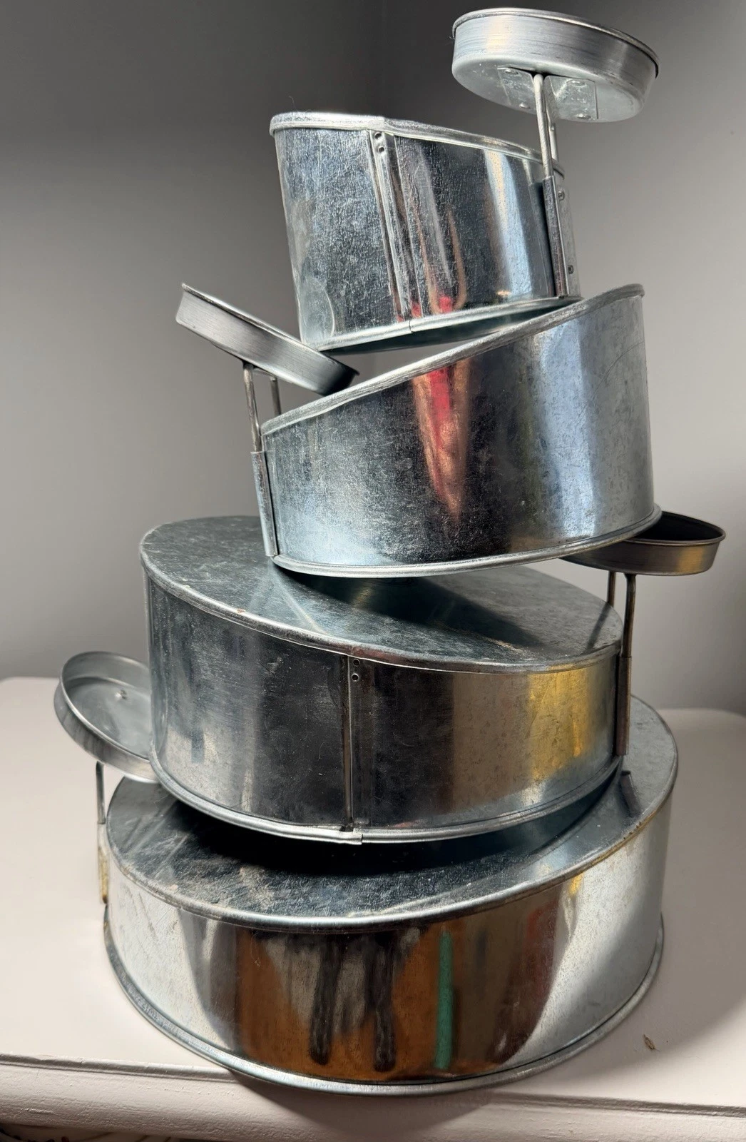 Euro Tins 4 Tier Topsy Turvy Round Birthday Wedding Cake Tin Cake Molds
Opens in a new window or tab