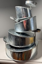 Euro Tins 4 Tier Topsy Turvy Round Birthday Wedding Cake Tin Cake Molds