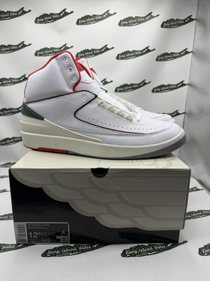 Nike Air Jordan 2 Retro Italy White Fire Red Travis OG DR8884-101 Mens Size 12.5