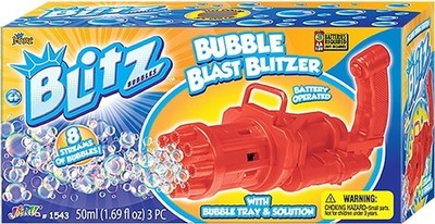 JA-RU Blitz Bubble Blaster Machine Gun (1 Bubble Gun) w/Bubble Tray & Soap...