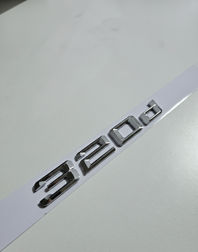 320d Emblem Zubehör für BMW 3er Schwarz matt Glanz Chrome Schriftzug Sticker NEU - Bild 6 von 6