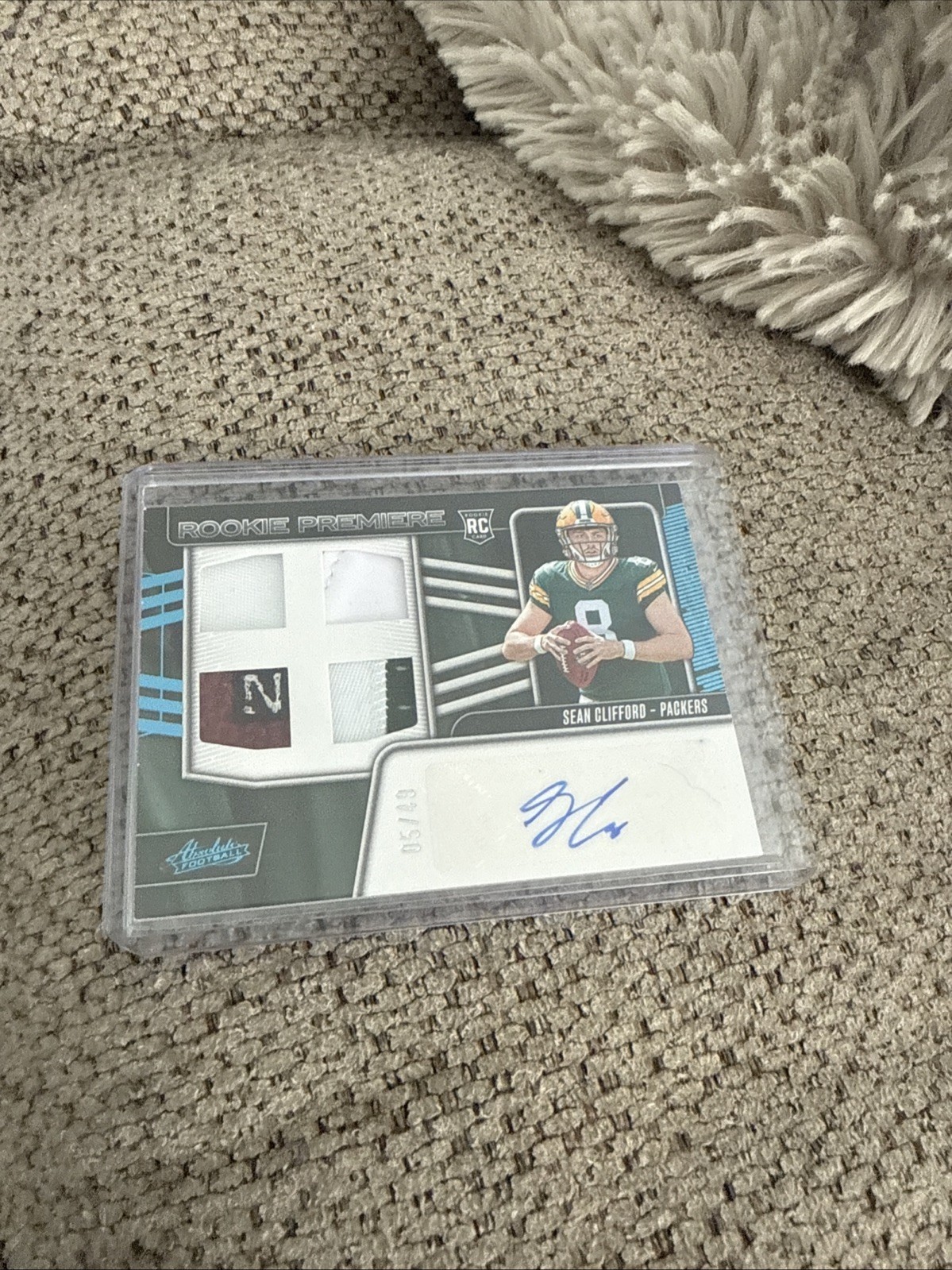 Sean Clifford Panini Absolute Rookie Premiere Materials Autographs Quad #RPMASC Spectrum