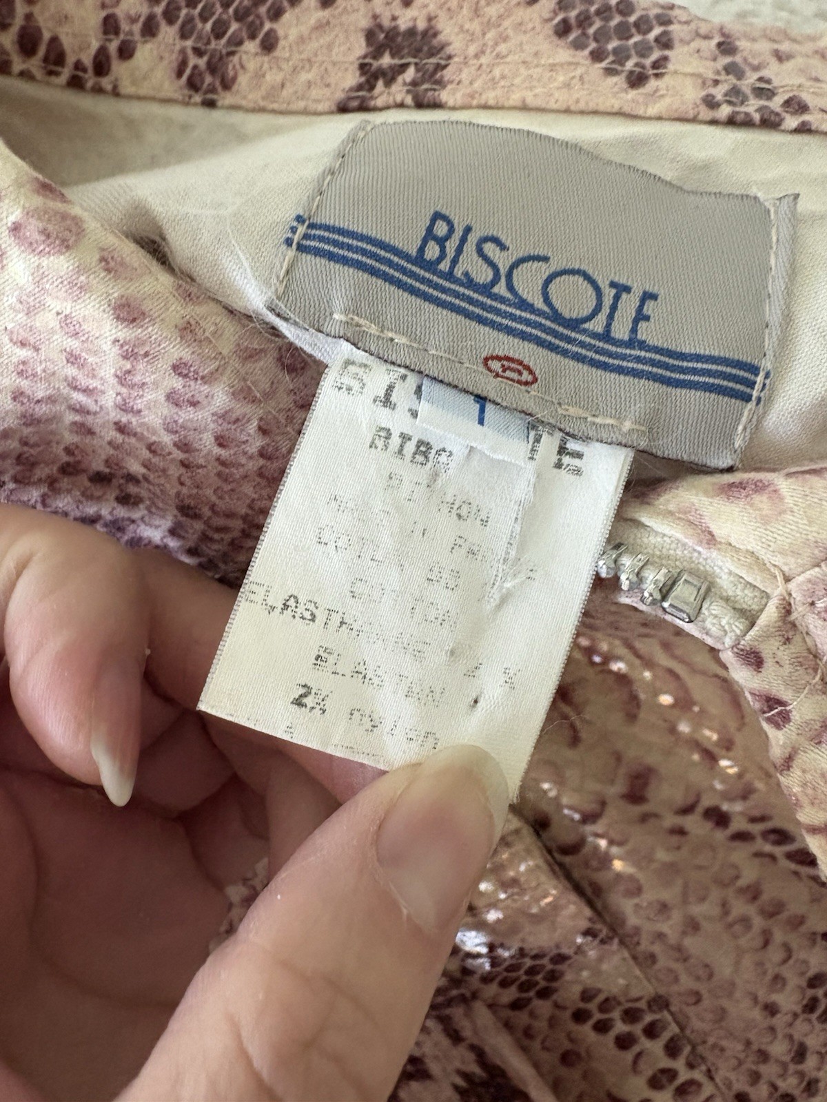 Vintage Biscote Python Biker Jacket - image 4