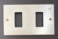 placca per 2 prese anodizzata in alluminio serie magic bticino