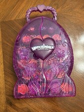 Hatchimals Colleggtibles Purple Glitter Carrying Case 25 Figures Eggs Animals