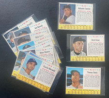 1963 Jello Baseball Lot of 13 Cards - ORLANDO CEPEDA TOMMY DAVIS DICK GROAT