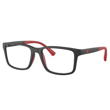 Emporio Armani KIDS EK 3203 5001 Matte Black/Red Plastic Pillow Eyeglasses 50mm