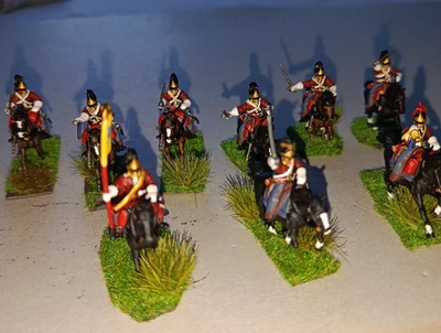 painted 9 dragons lourds anglais en resine a waterloo Napoléonic wars - Photo 1/4