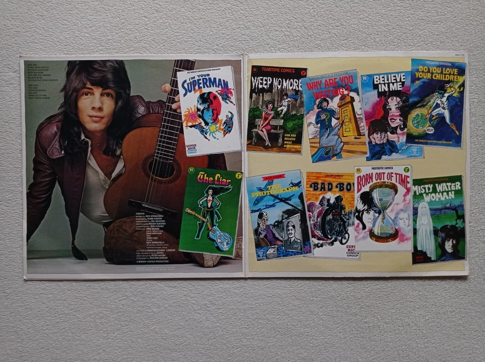 LP 33T RICK SPRINGFIELD "Comic Book Heroes" CAPITOL 2C066-94855 FRANCE 1973 ° - Photo 2/4