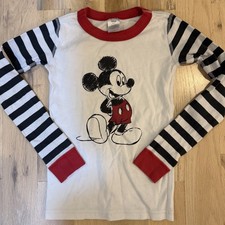 Hanna Andersson x Disney Mickey Mouse Stripe Long John Pajama Top 130cm US 8