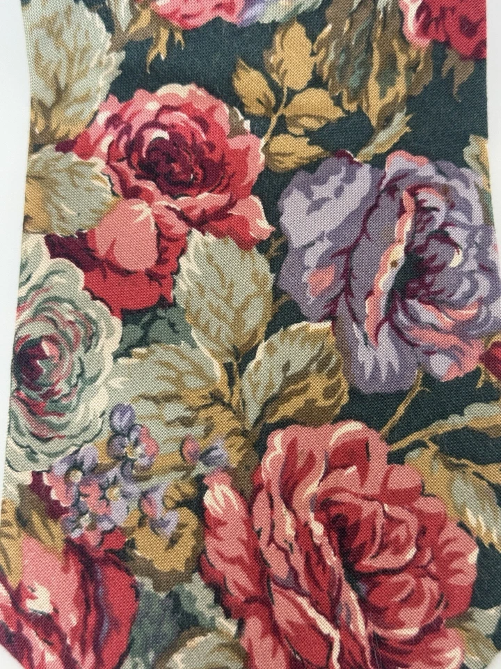 Corbata Buckingham Cuello Rojo Azul Verde Floral Foto 2 de 3