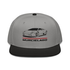 For Murcielago Fans Single Frame V12 Hypercar Snapback Hat Birthday Racing Cap
