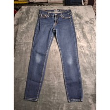 7 For All Mankind The Skinny Jeans Medium Wash Blue Denim Women
