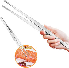 Kitchen Tweezers Tongs Stainless Steel 12 Inch Long Tweezers Heavy Duty Large Fo