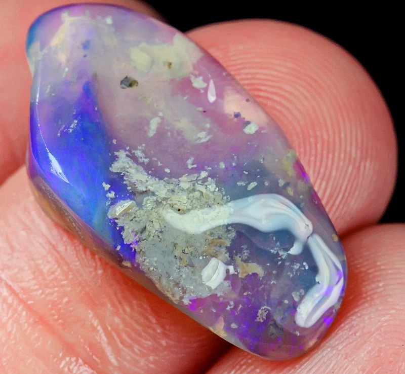 5.2Ct Natural Australian Lightning Ridge Opal Nugget Polished Carved YPWS516