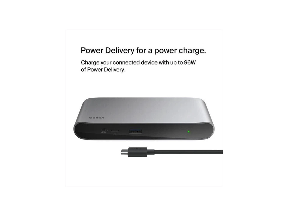 Belkin Thunderbolt 4 - 5-in-1 Core Hub Solution - Gray INC013ttSGY - Image 3 of 4