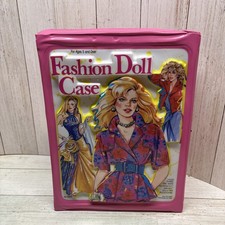 1980 Tara Toy Fashion Doll Case Pink Holds Barbie Jem Maxie Dolls Vintage USA