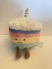 Jellycat Amuseables Rainbow Birthday Cake BNWT AUTHENTIC RETIRED