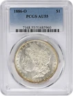 1886-O Morgan Silver Dollar AU55 PCGS