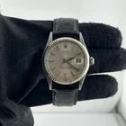 #50 Vintage Rolex Mens 36mm Datejust Fluted Steel Silver Dial Generic Band 1601