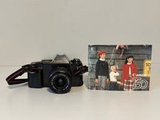 Canon T50 35mm SLR Film Camera w/ Rokinon 28mm f/2.8 Lens