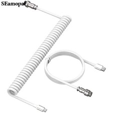 Coiled Keyboard Cable Type C To USB A Mechanical Keyboard Cable Detachable