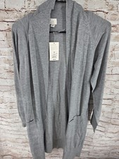 A New Day Sweater Women's Size XS Gray Duster Cardigan Lightweight