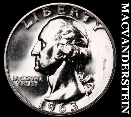 1963 Washington Quarter- Silver Choice Gem Proof Luster No Reserve #i7434