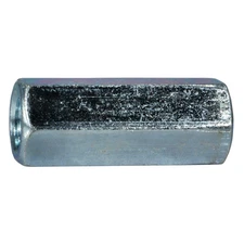 9/16"-12 x 2-1/8" Zinc Plated Steel Coarse Thread Coupling Nuts (10 pcs.)