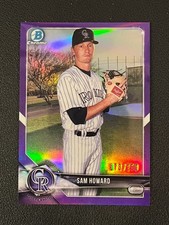 Sam Howard 2018 Bowman Chrome Purple Refractor /250 Prospect Rockies