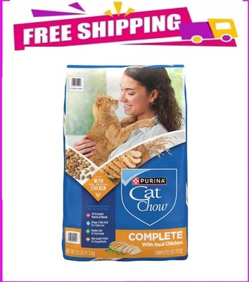 Purina, Cat Chow Complete, Chicken Flavored, Dry Cat Food, 25 lbs.  17800145916| eBay