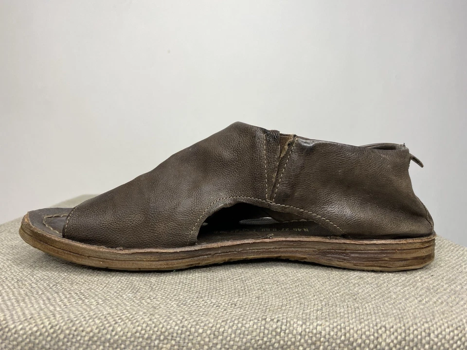 A.S. 98 Reiley Leather Sandals Brown Women's 38 US 7.5 8 Crossover Wrap Flat - Image 4 of 4